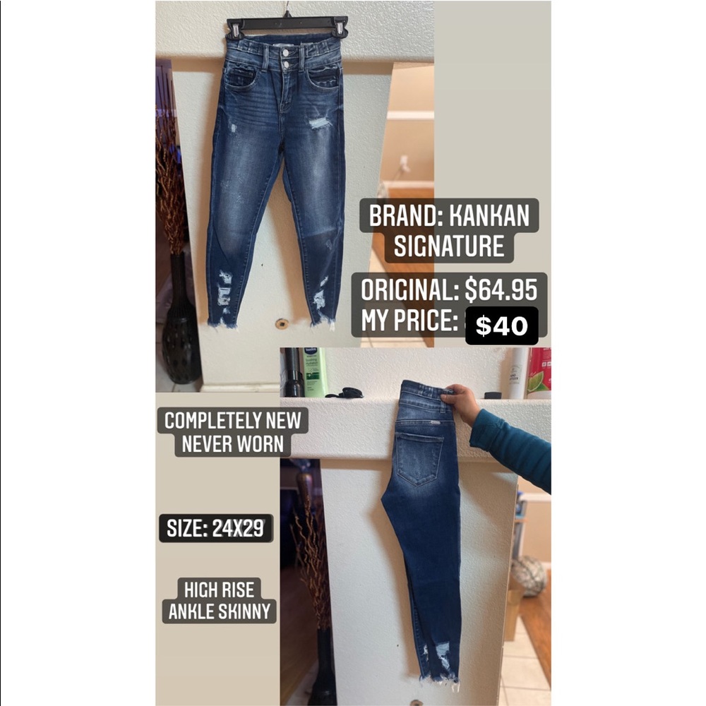 KanCan signature high rise ankle skinny jean